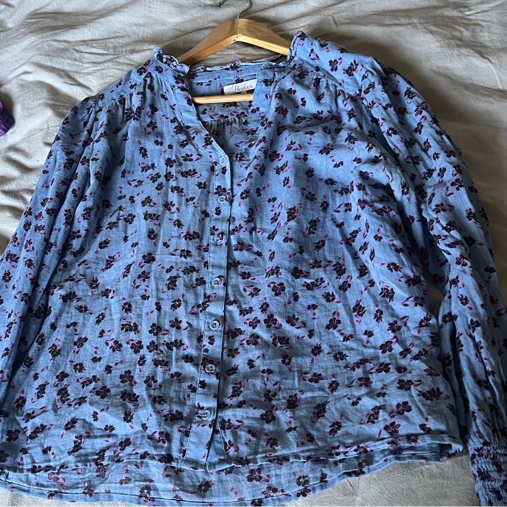 Parker Blue and Purple Floral Shirt